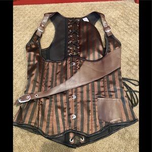 Like new, Steampunk Black & Brown Corset